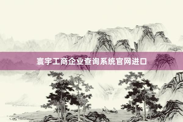 寰宇工商企业查询系统官网进口