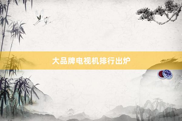 大品牌电视机排行出炉