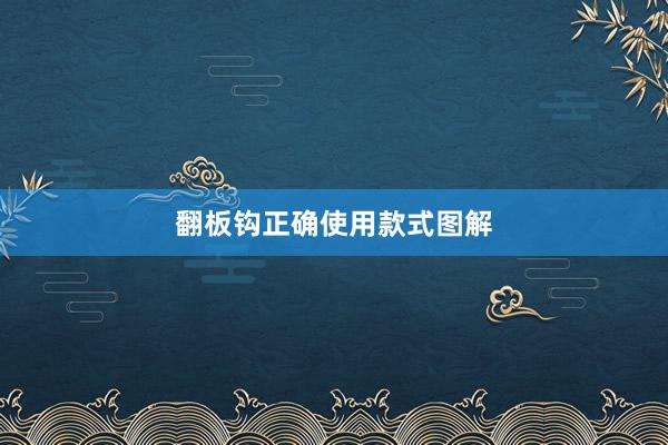 翻板钩正确使用款式图解